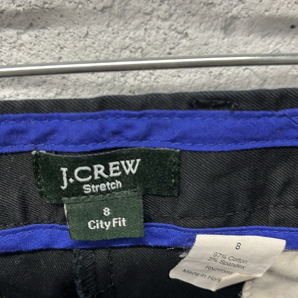 J Crew Black Pants City Fit Crop Ankle Straight Leg Size 8 - Picture 3 of 4